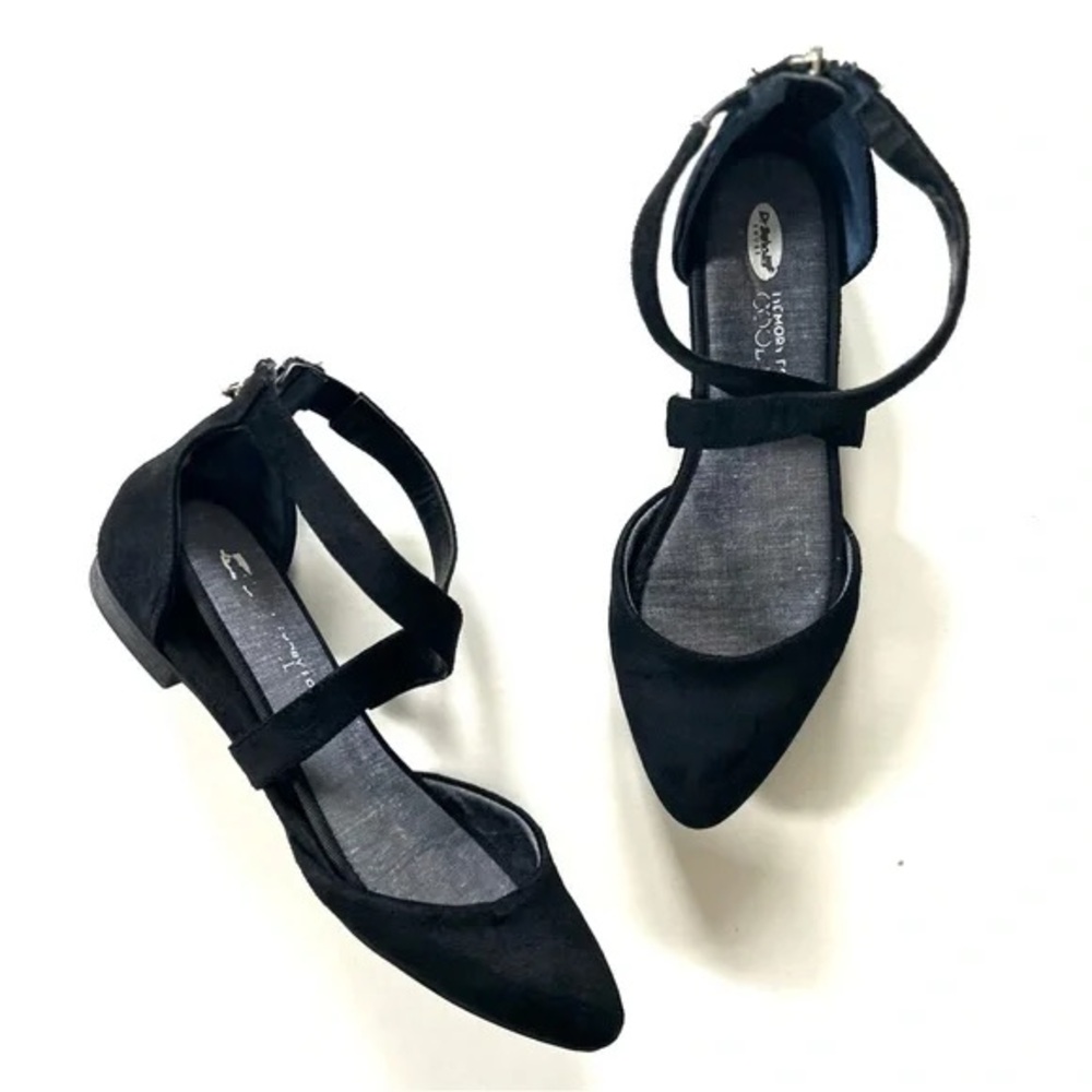 Dr. Scholl's Memory Foam Adjustify Ankle Strap Flats EUC